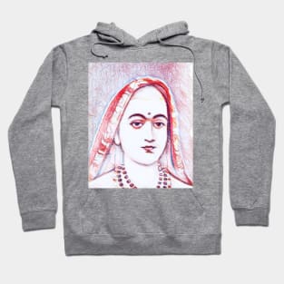 Adi Shankara Portrait | Adi Shankara Artwork | Line Art Hoodie